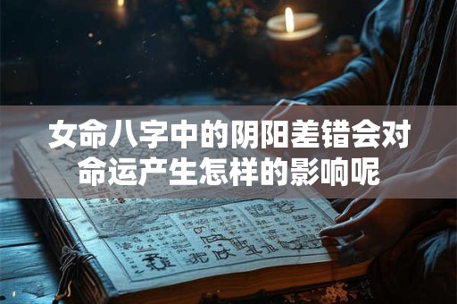 女命八字中的阴阳差错会对命运产生怎样的影响呢