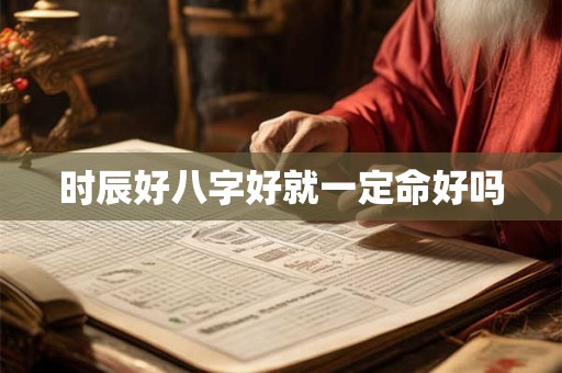 时辰好八字好就一定命好吗