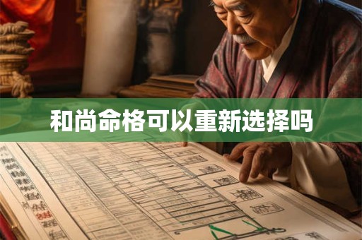 和尚命格可以重新选择吗