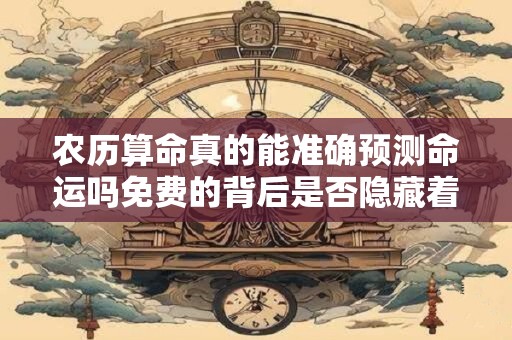 农历算命真的能准确预测命运吗免费的背后是否隐藏着风险