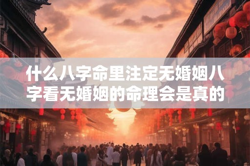 什么八字命里注定无婚姻八字看无婚姻的命理会是真的吗