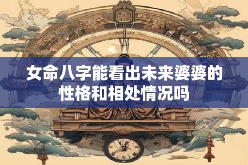 女命八字能看出未来婆婆的性格和相处情况吗