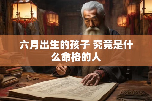 六月出生的孩子 究竟是什么命格的人