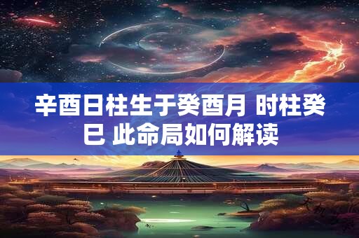 辛酉日柱生于癸酉月 时柱癸巳 此命局如何解读