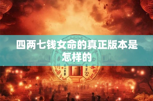 四两七钱女命的真正版本是怎样的