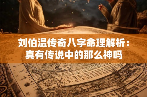 刘伯温传奇八字命理解析：真有传说中的那么神吗
