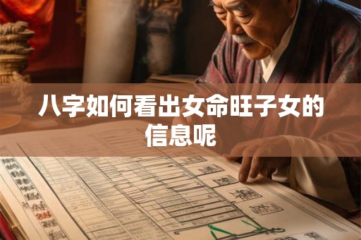 八字如何看出女命旺子女的信息呢
