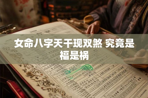 女命八字天干现双煞 究竟是福是祸