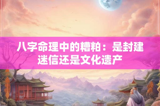 八字命理中的糟粕：是封建迷信还是文化遗产