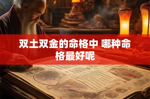 双土双金的命格中 哪种命格最好呢