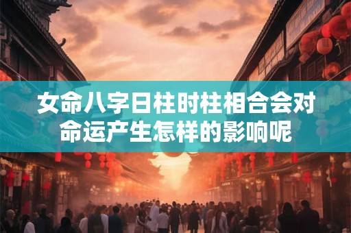 女命八字日柱时柱相合会对命运产生怎样的影响呢