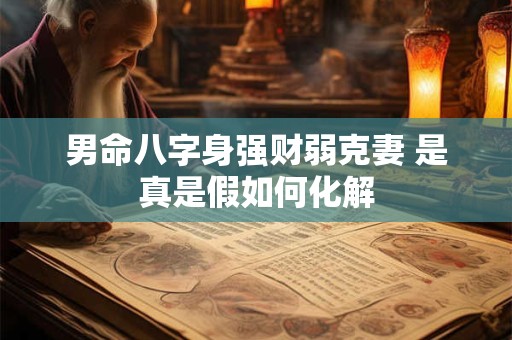 男命八字身强财弱克妻 是真是假如何化解