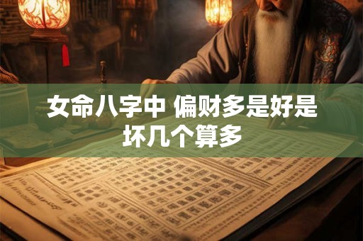 女命八字中 偏财多是好是坏几个算多
