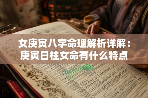 女庚寅八字命理解析详解：庚寅日柱女命有什么特点
