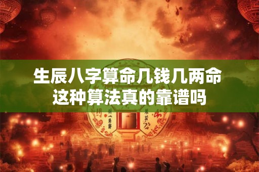 生辰八字算命几钱几两命 这种算法真的靠谱吗