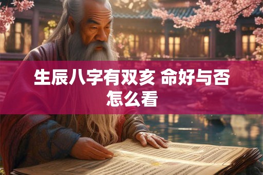 生辰八字有双亥 命好与否怎么看