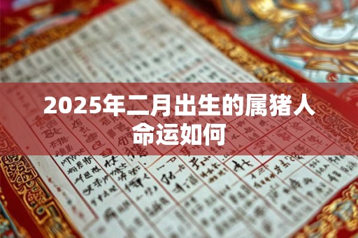 2025年二月出生的属猪人命运如何