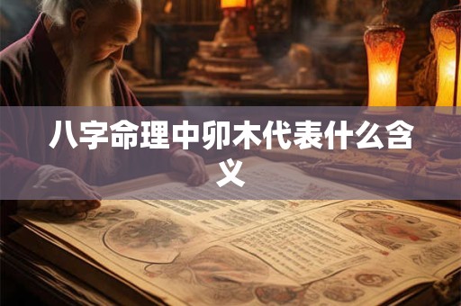 八字命理中卯木代表什么含义