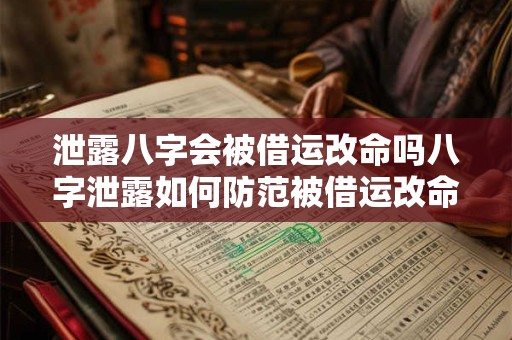 泄露八字会被借运改命吗八字泄露如何防范被借运改命