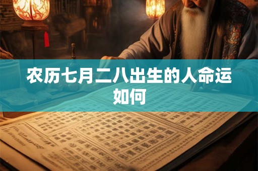 农历七月二八出生的人命运如何