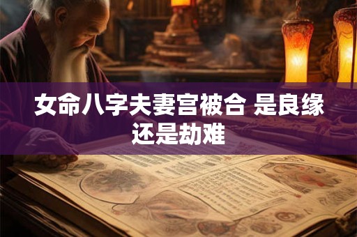 女命八字夫妻宫被合 是良缘还是劫难