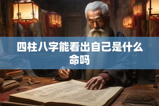 四柱八字能看出自己是什么命吗