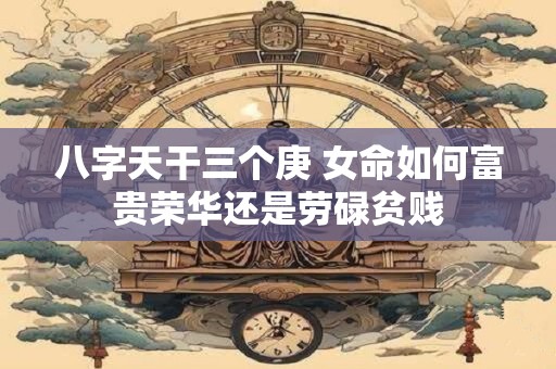 八字天干三个庚 女命如何富贵荣华还是劳碌贫贱
