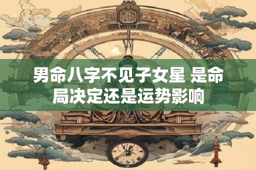 男命八字不见子女星 是命局决定还是运势影响