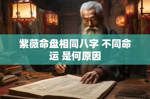 紫薇命盘相同八字 不同命运 是何原因