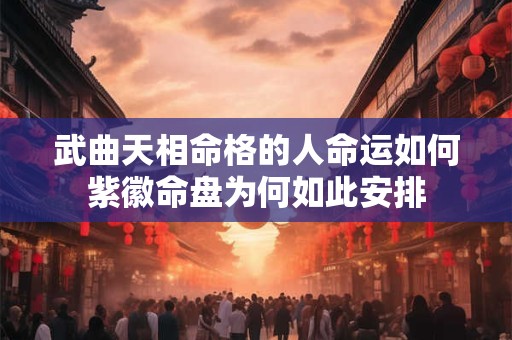 武曲天相命格的人命运如何紫徽命盘为何如此安排 武曲天相命格的人命运如何紫徽命盘为何如此安排
