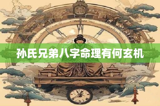 孙氏兄弟八字命理有何玄机