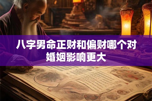 八字男命正财和偏财哪个对婚姻影响更大