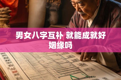 男女八字互补 就能成就好姻缘吗