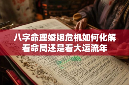 八字命理婚姻危机如何化解看命局还是看大运流年
