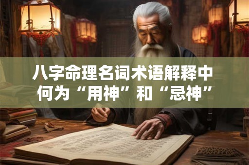 八字命理名词术语解释中 何为“用神”和“忌神”