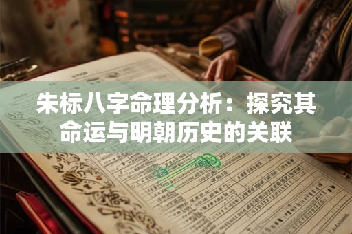 朱标八字命理分析：探究其命运与明朝历史的关联