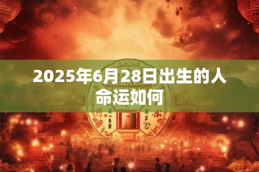 2025年6月28日出生的人命运如何