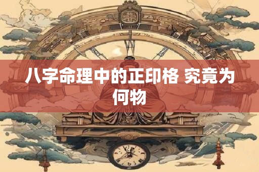 八字命理中的正印格 究竟为何物