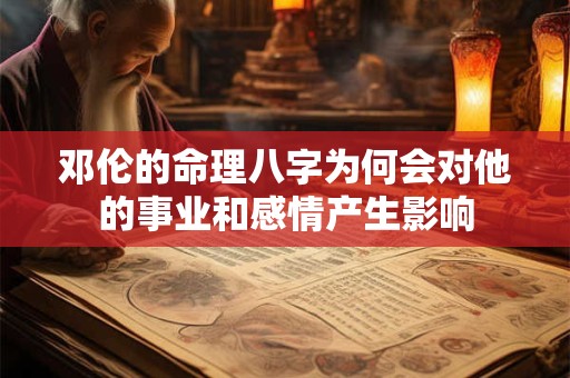 邓伦的命理八字为何会对他的事业和感情产生影响