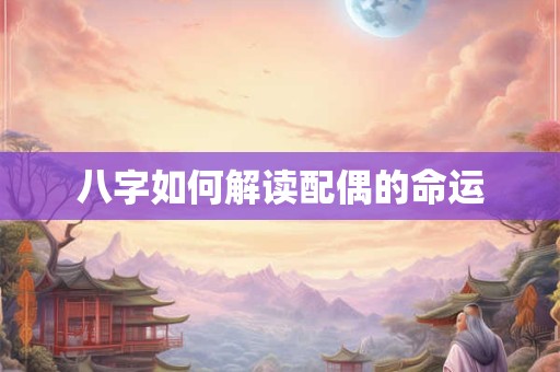 八字如何解读配偶的命运
