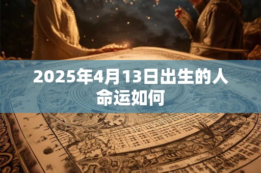 2025年4月13日出生的人命运如何
