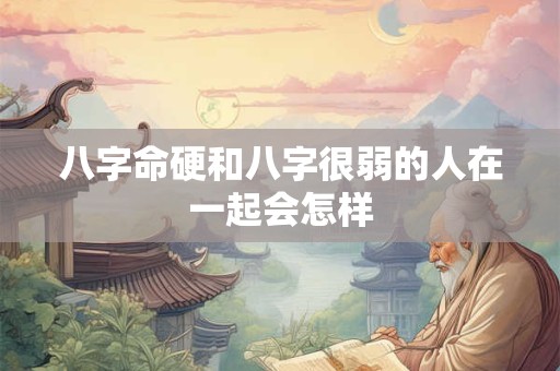 八字命硬和八字很弱的人在一起会怎样 八字命硬和八字很弱的人在一起会怎样