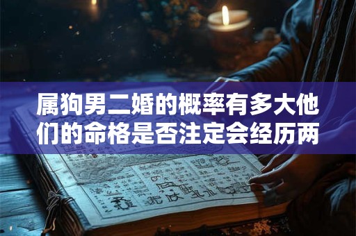 属狗男二婚的概率有多大他们的命格是否注定会经历两次婚姻