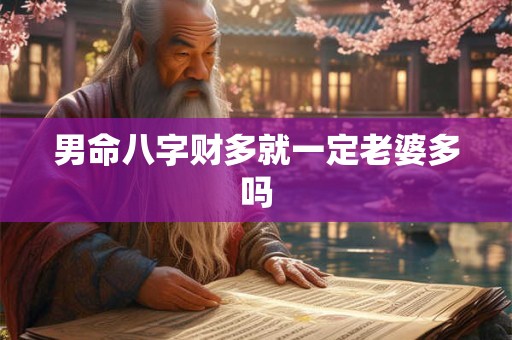 男命八字财多就一定老婆多吗