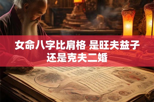 女命八字比肩格 是旺夫益子还是克夫二婚