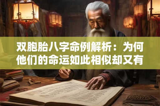 双胞胎八字命例解析：为何他们的命运如此相似却又有所不同