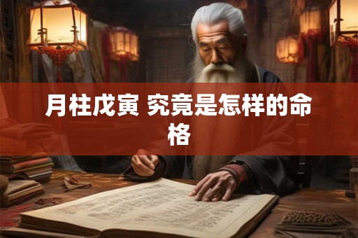 月柱戊寅 究竟是怎样的命格