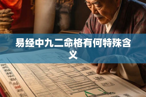 易经中九二命格有何特殊含义