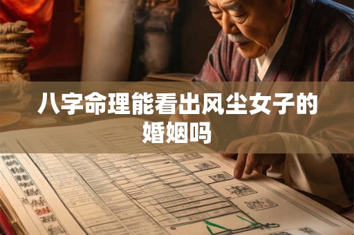 八字命理能看出风尘女子的婚姻吗