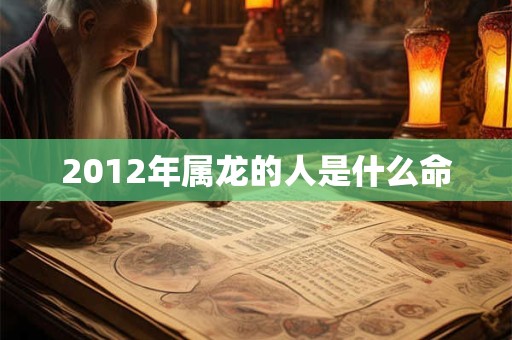 2012年属龙的人是什么命
